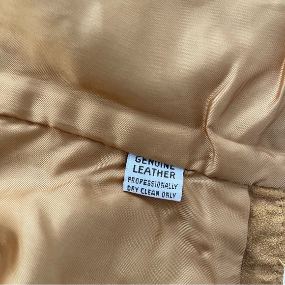 Vintage 70s Lillie Rubin Western Bohemian Leather Vest Skirt Set Sizes L 12 - Picture 7 of 9